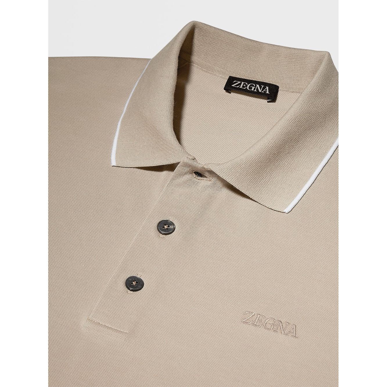 ZEGNA STRETCH COTTON POLO SHIRT