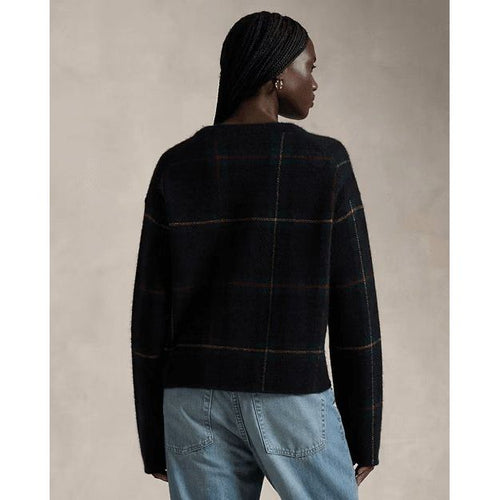 Load image into Gallery viewer, RALPH LAUREN Plaid Alpaca-Blend Crewneck Jumper
