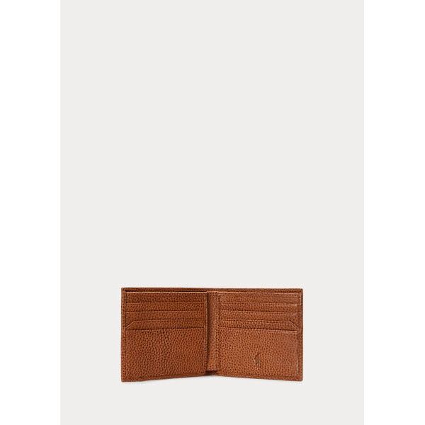 POLO RALPH LAUREN PEBBLED LEATHER BILLFOLD WALLET - Yooto