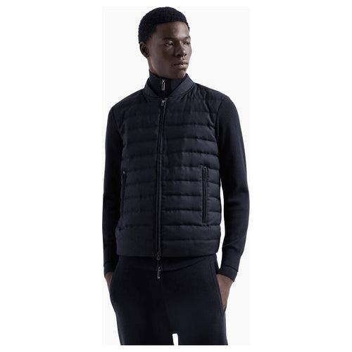 Load image into Gallery viewer, EMPORIO ARMANI Travel Essential knit blouson with quilted insert
