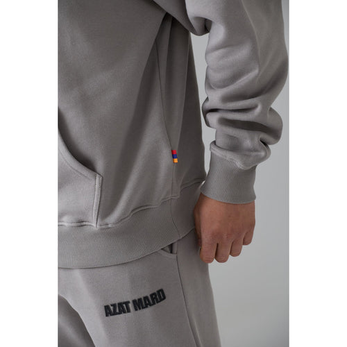 Load image into Gallery viewer, AZAT MARD GREY CREST HOODIE
