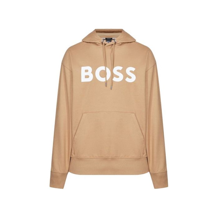 BOSS LOGO DETAILED HOODED SWEATSHIRT