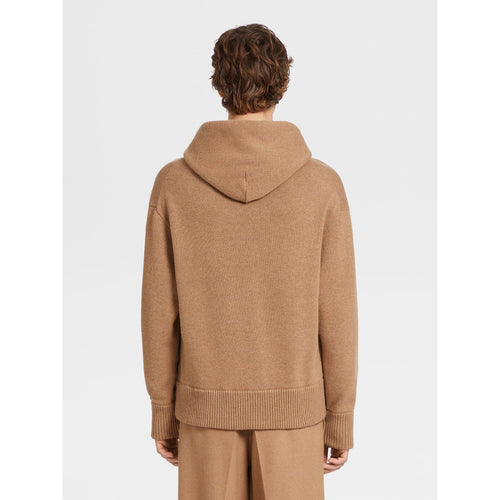 Load image into Gallery viewer, ZEGNA Camel Oasi Cashmere Hoodie
