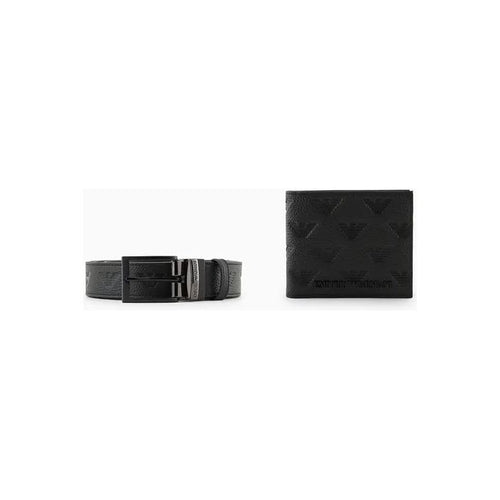 Load image into Gallery viewer, EMPORIO ARMANI GIFT BOX WITH LEATHER WALLET AND BELT WITH ALL-OVER EMBOSSED EAGLE - Yooto
