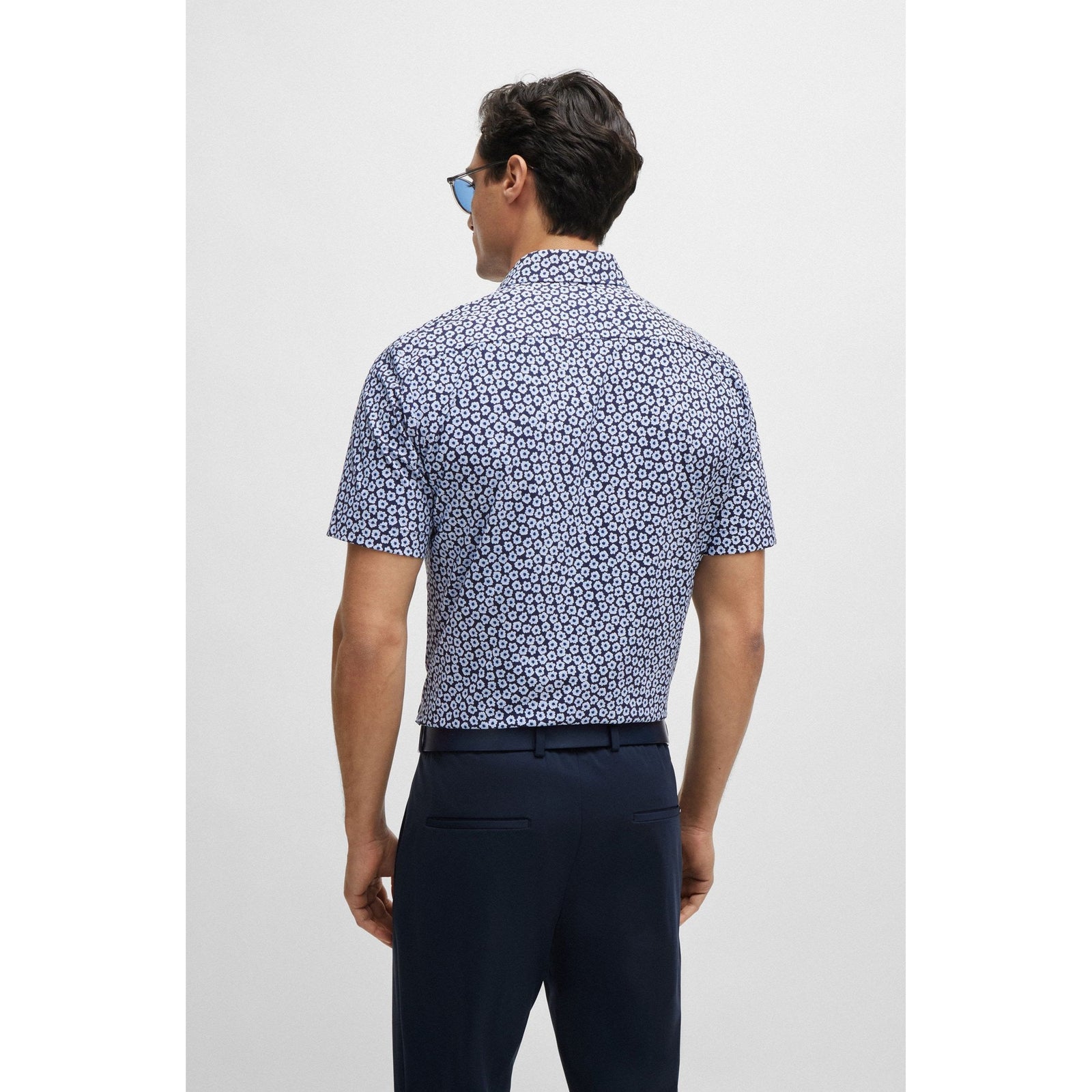 BOSS SLIM-FIT SHIRT IN PRINTED PERFORMANCE-STRETCH JERSEY - Yooto