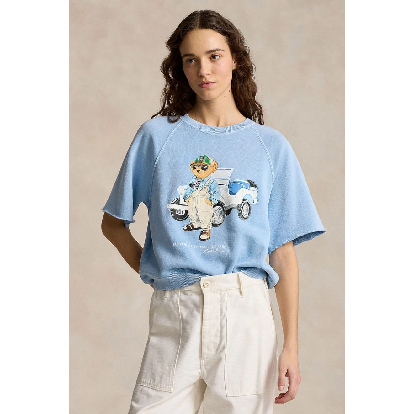 POLO RALPH LAUREN POLO BEAR FLEECE SHORT-SLEEVE SWEATSHIRT