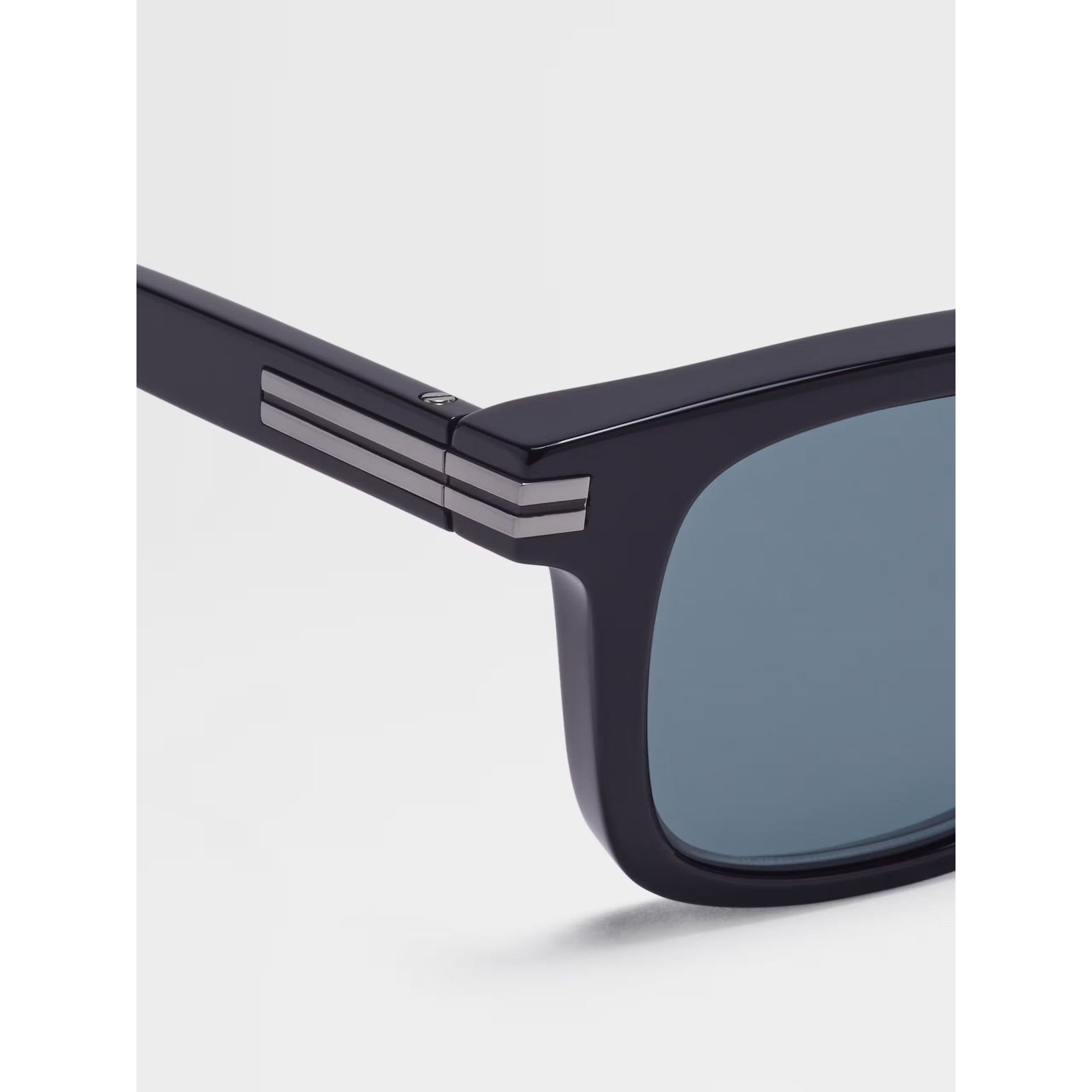 ZEGNA BLACK ACETATE SUNGLASSES