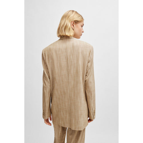 Load image into Gallery viewer, BOSS DOUBLE-BREASTED JACKET IN PINSTRIPED STRETCH FABRIC - Yooto
