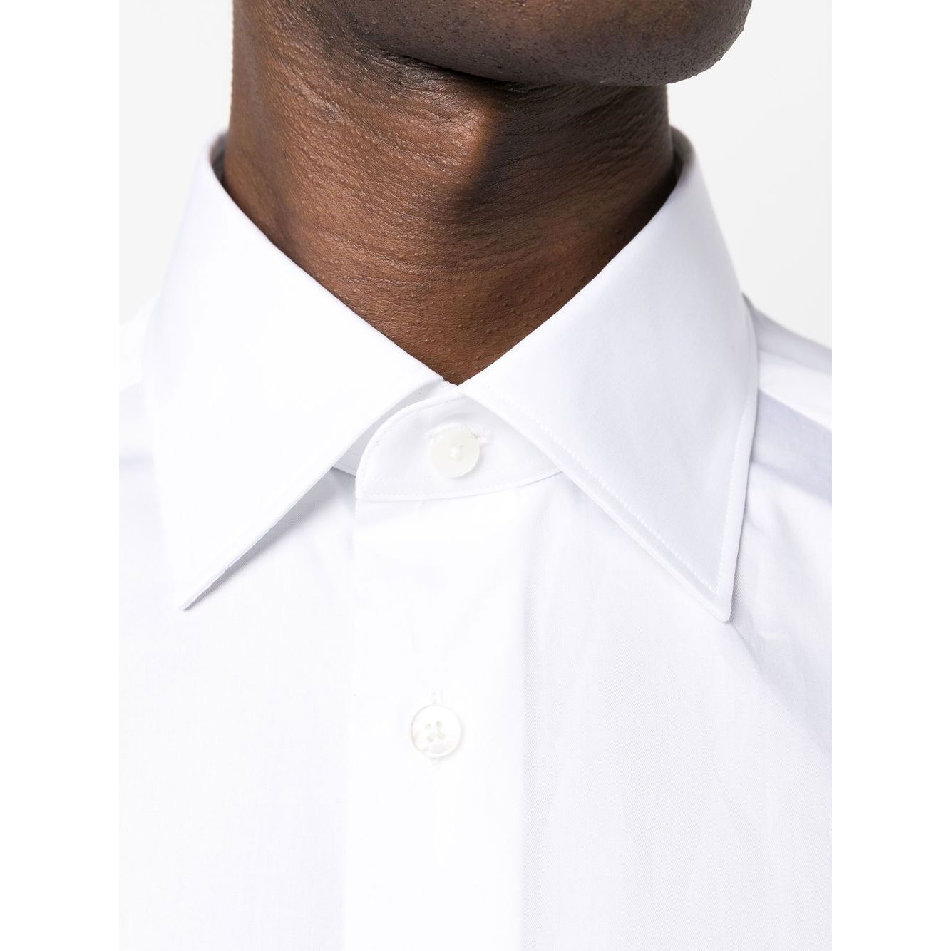 ZEGNA WHITE 100FILI COTTON SHIRT