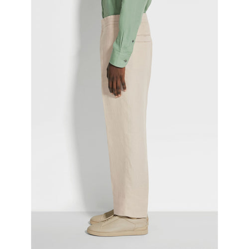 Load image into Gallery viewer, ZEGNA LIGHT BEIGE OASI LINO PANTS
