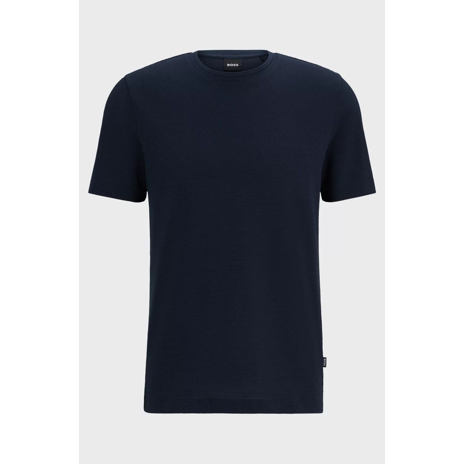 BOSS COTTON-BLEND T-SHIRT WITH BUBBLE-JACQUARD STRUCTURE