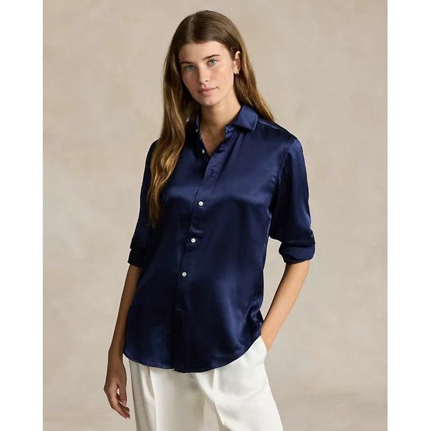 RALPH LAUREN Slim Fit Silk Shirt