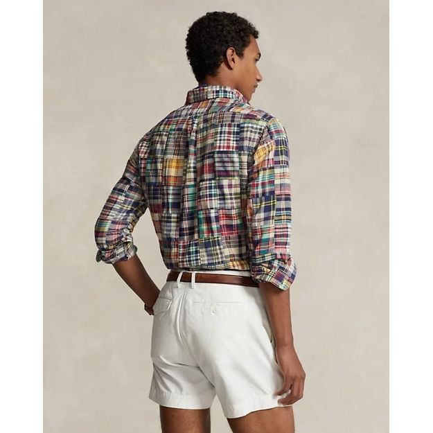 POLO RALPH LAUREN CLASSIC FIT PATCHWORK MADRAS SHIRT - Yooto