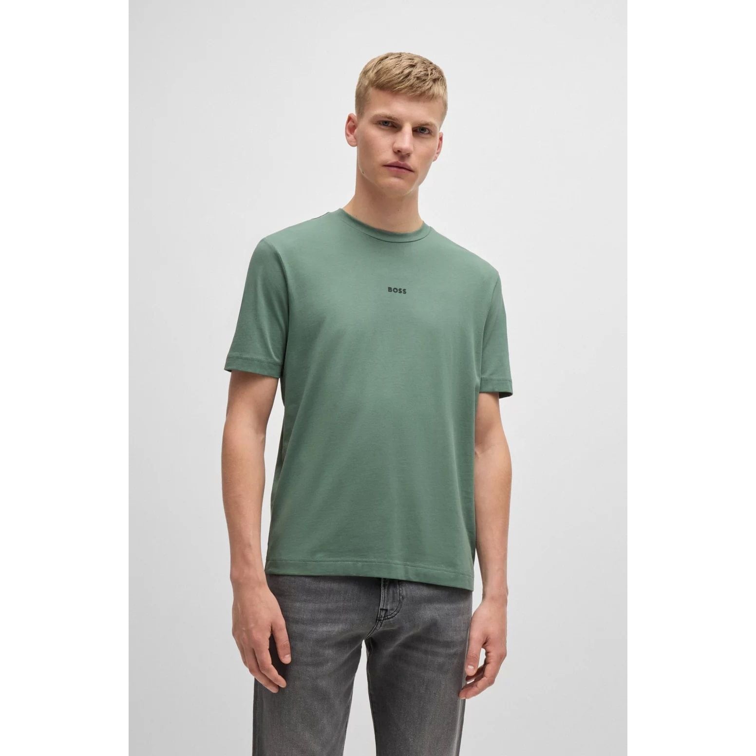 BOSS RELAXED-FIT T-SHIRT IN STRETCH COTTON WITH LOGO PRINT