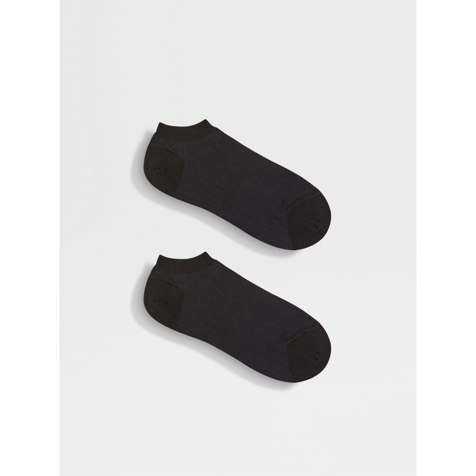 ZEGNA BLACK COTTON BLEND SOCKS