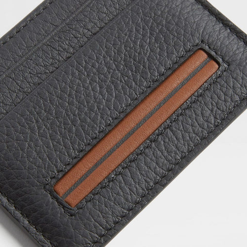 Load image into Gallery viewer, ZEGNA BLACK DEERSKIN CARD CASE
