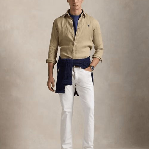 Load image into Gallery viewer, RALPH LAUREN Custom Fit Linen Shirt
