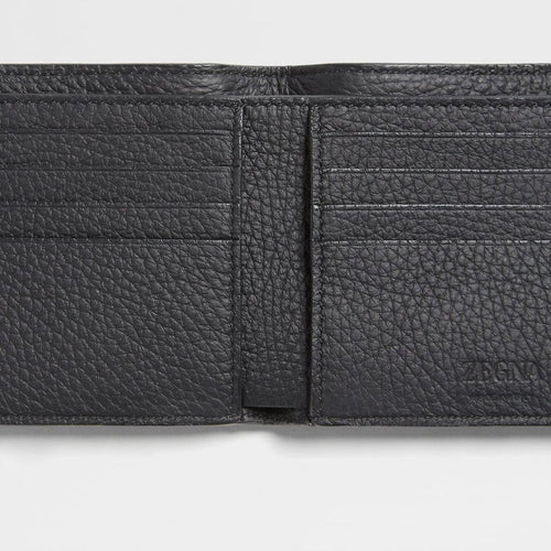 Load image into Gallery viewer, ZEGNA BLACK DEERSKIN BILLFOLD WALLET
