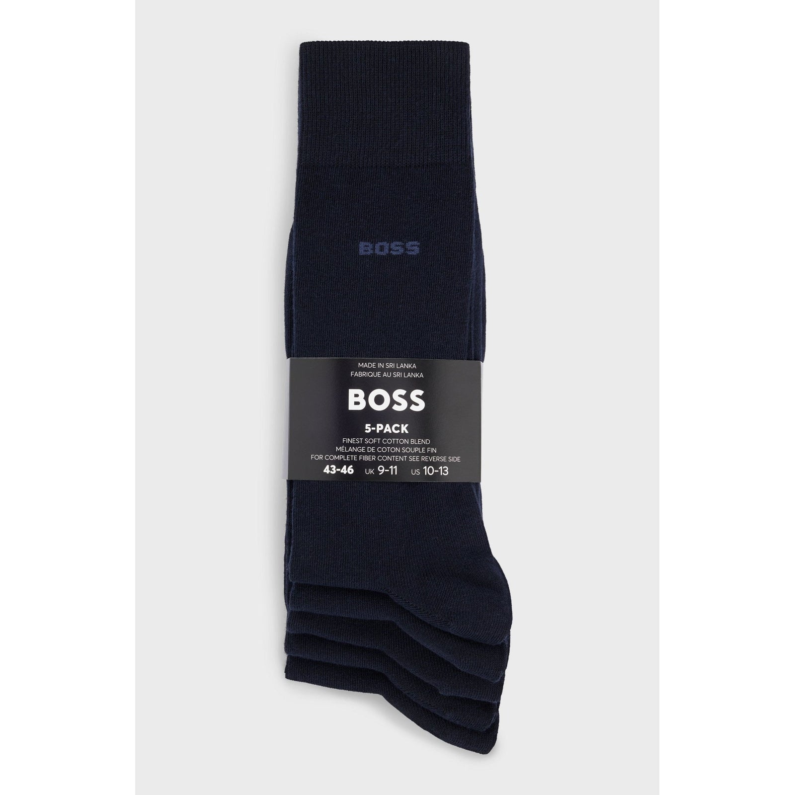 BOSS FIVE-PACK OF COTTON-BLEND REGULAR-LENGTH SOCKS