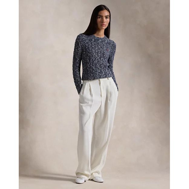 RALPH LAUREN Cable-Knit Ragg Cotton Crewneck Jumper