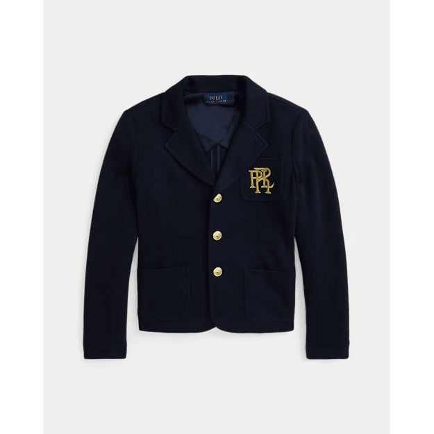 RALPH LAUREN Logo Double-Knit Blazer