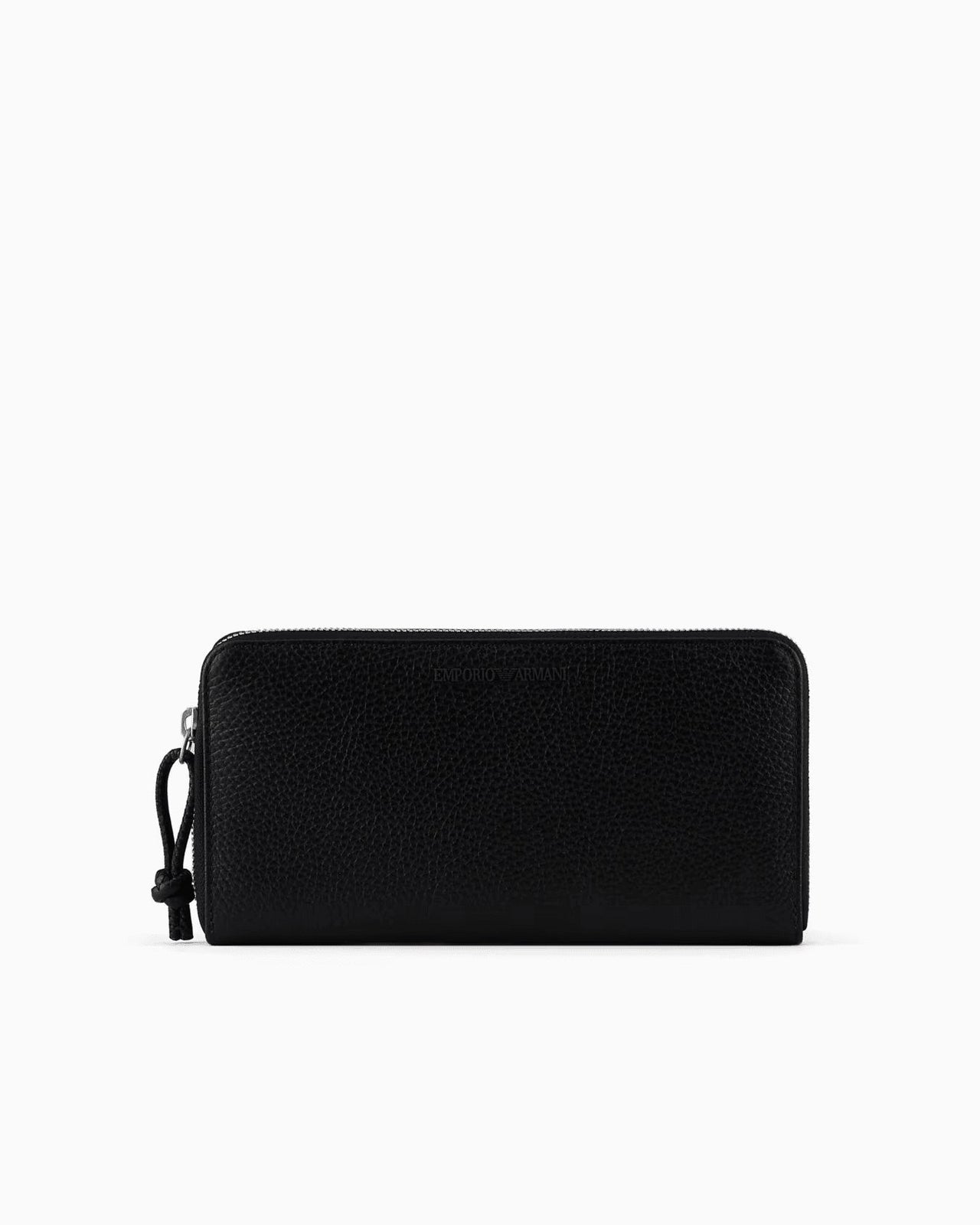 EMPORIO ARMANI Tumbled leather wallet with wrap-around zip