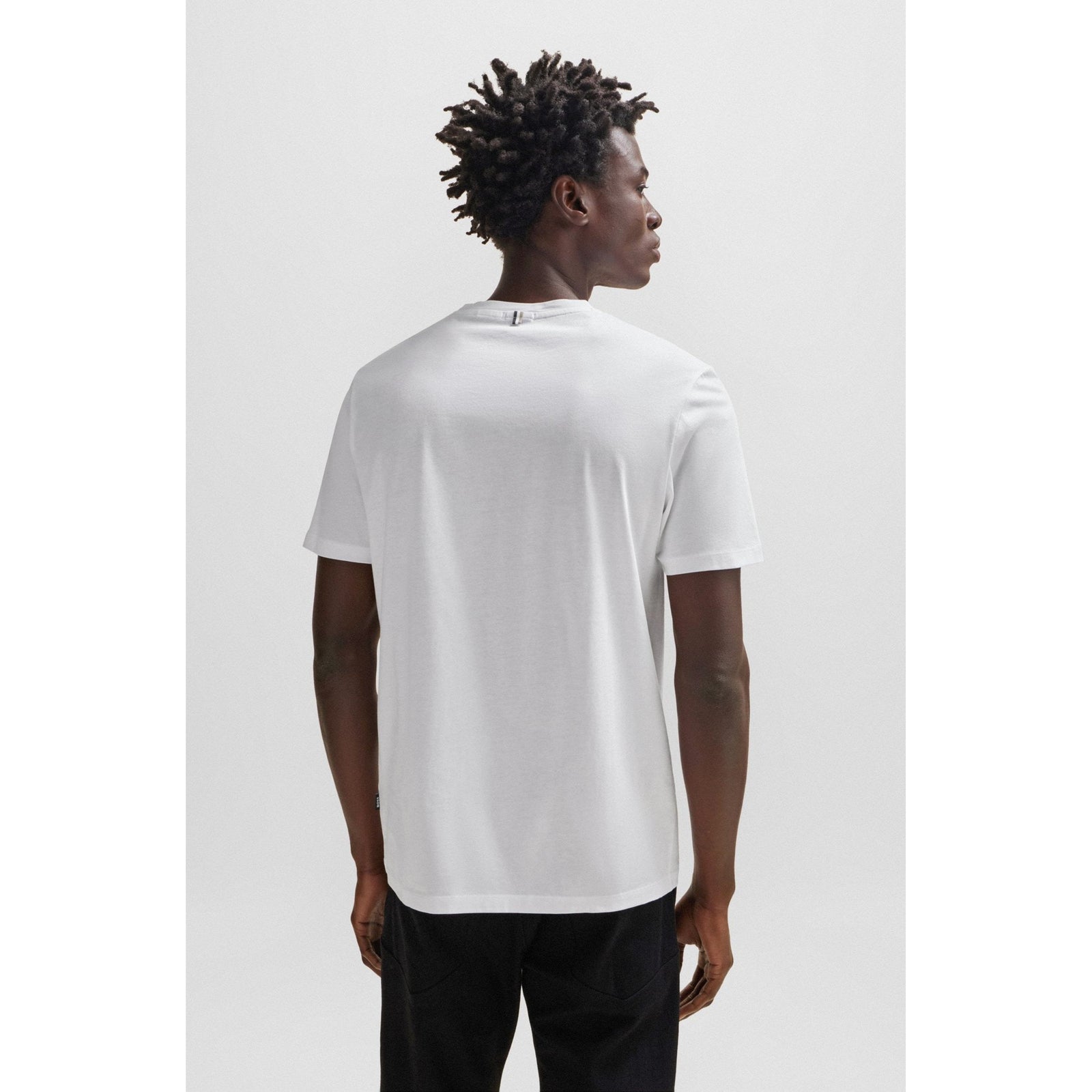 BOSS SLIM-FIT SHORT-SLEEVED T-SHIRT IN MERCERIZED COTTON