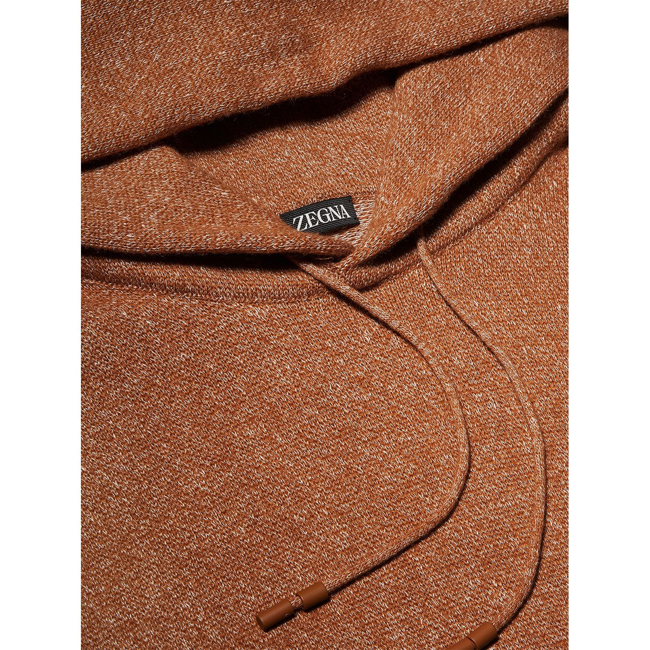 ZEGNA CASHMERE, LINEN AND COTTON HOODIE