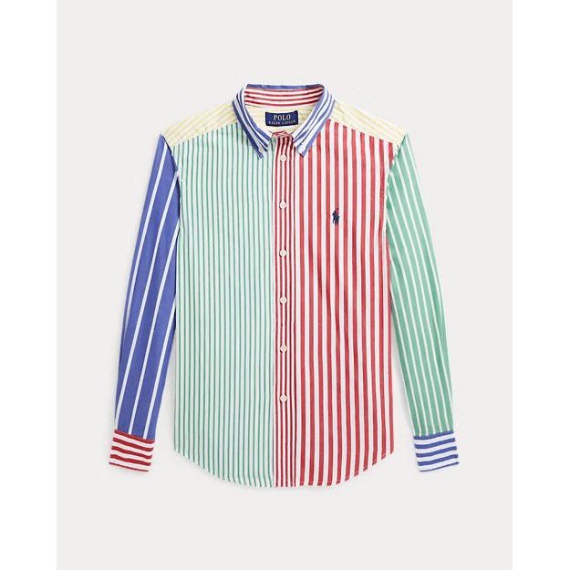 RALPH LAUREN Striped Cotton Poplin Fun Shirt