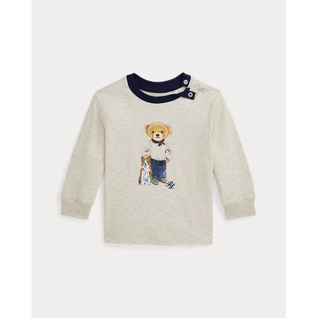 RALPH LAUREN Polo Bear Cotton Jersey Long-Sleeve Tee