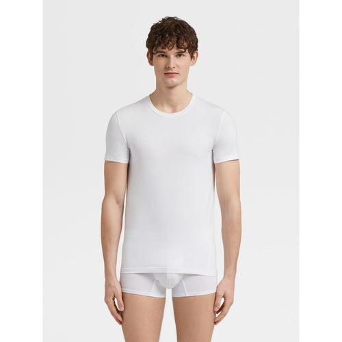 Load image into Gallery viewer, ZEGNA White Stretch Cotton T-Shirt
