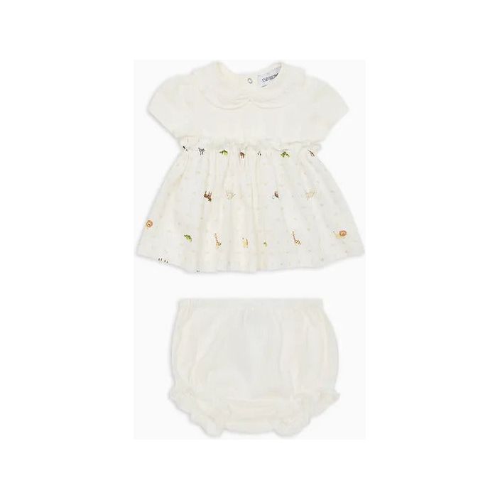 EMPORIO ARMANI KIDS SAVANNAH-PRINT JERSEY DRESS AND BOY SHORTS SET - Yooto