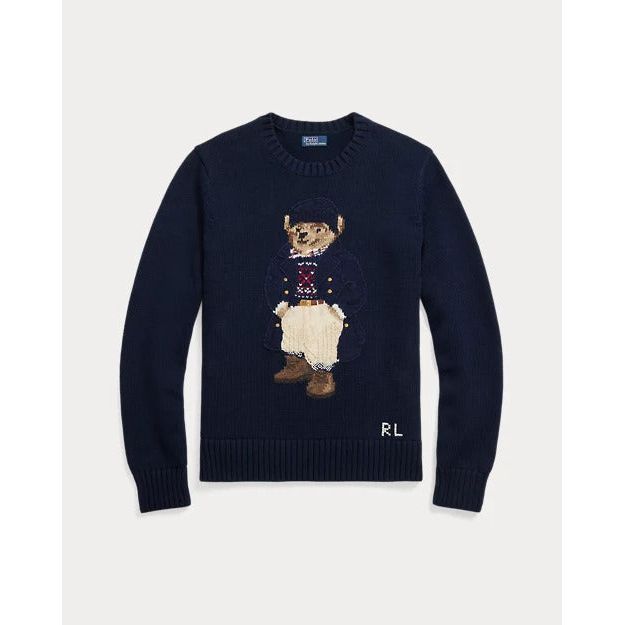 RALPH LAUREN Polo Bear Cotton Crewneck Jumper