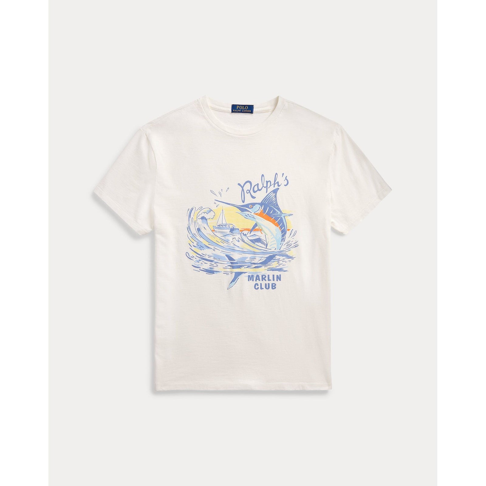 RALPH LAUREN Classic Fit Slub Jersey Graphic T-Shirt