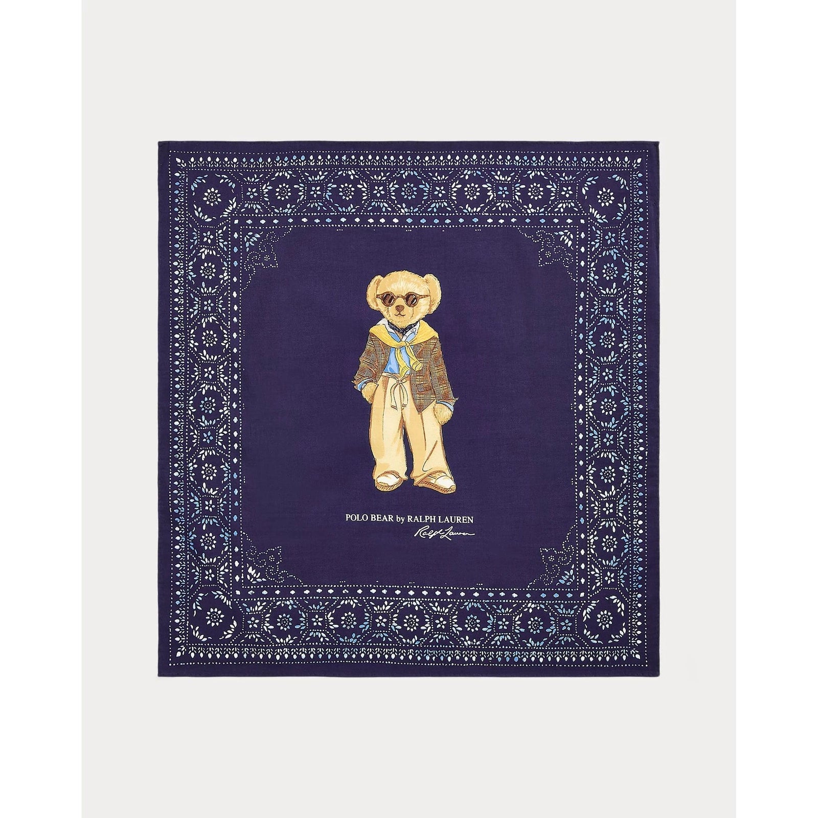 POLO RALPH LAUREN POLO BEAR COTTON-SILK SCARF - Yooto