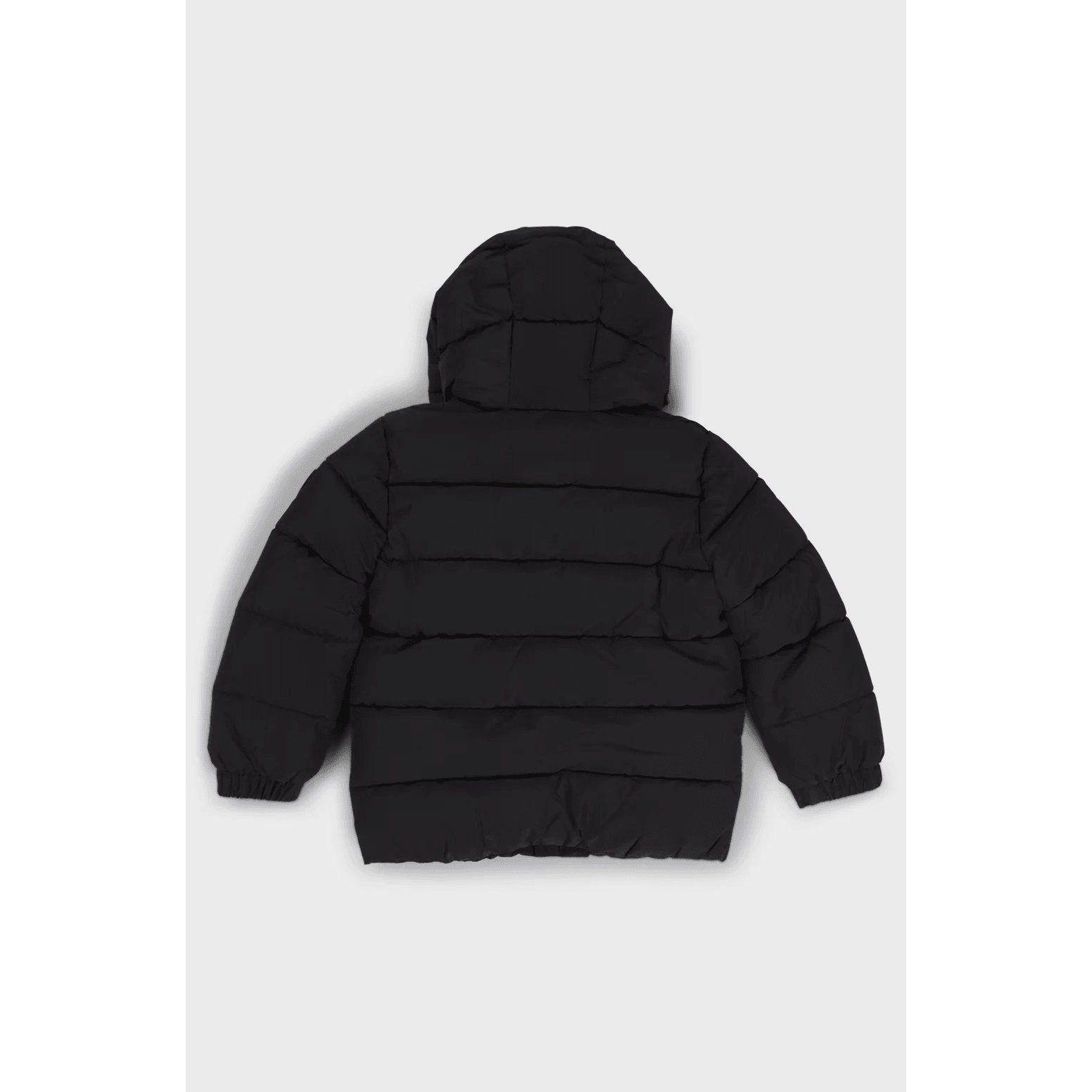 BOSS KIDS' HOODED PADDED JACKET WITH LOGO DETAILS