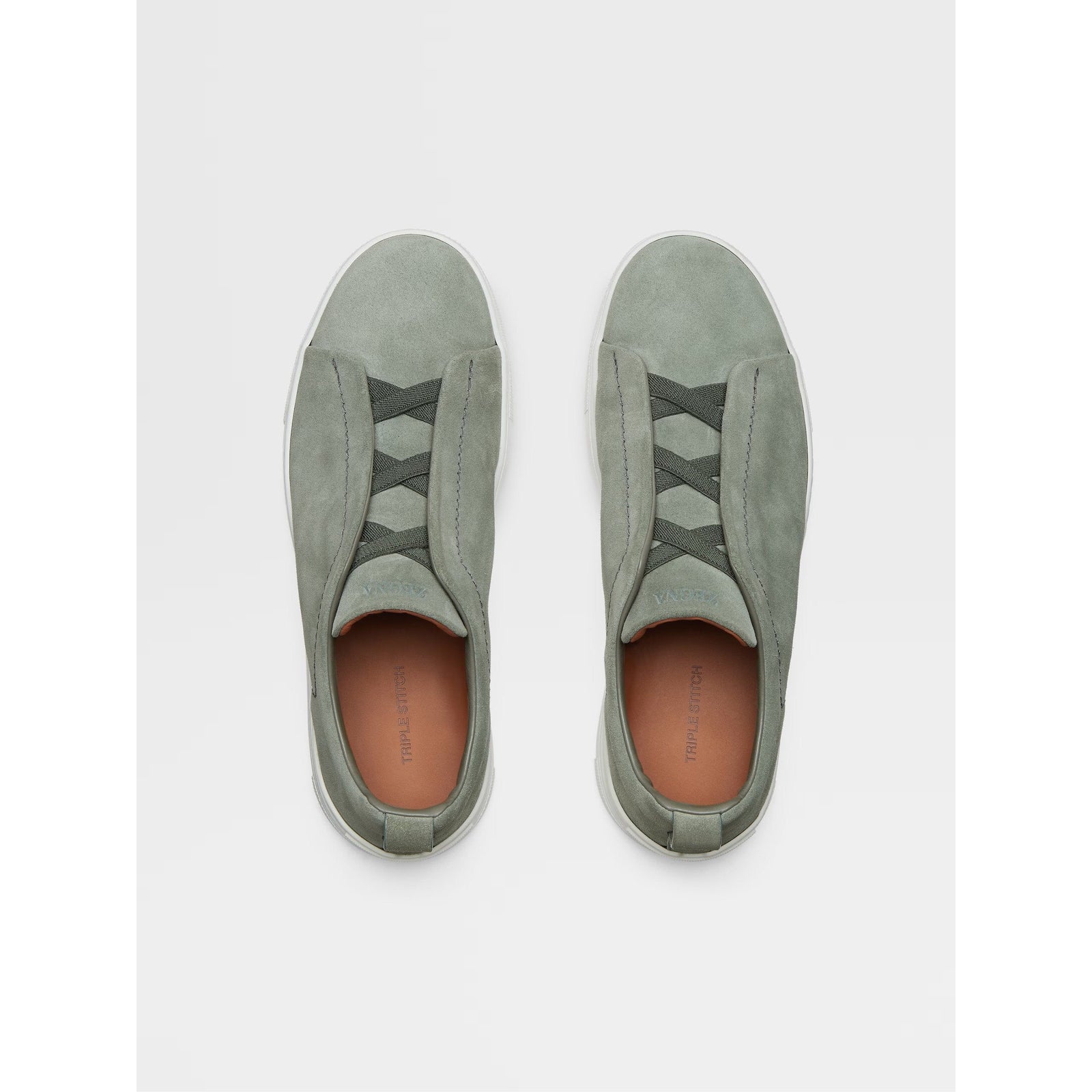 ZEGNA SUEDE TRIPLE STITCH™ LOW TOP SNEAKERS