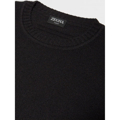 Load image into Gallery viewer, ZEGNA Black Cashco Crewneck
