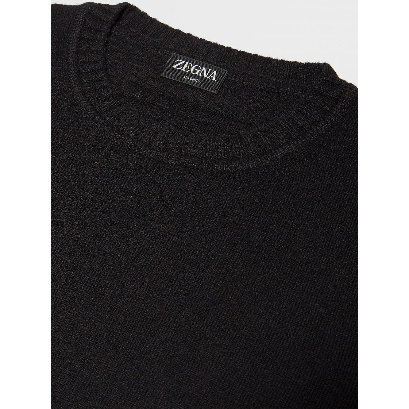 ZEGNA Black Cashco Crewneck