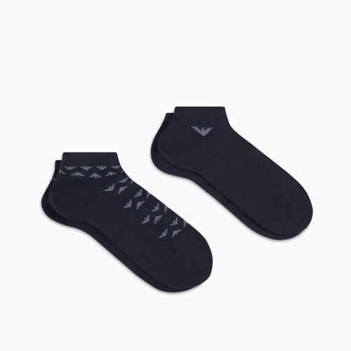 Load image into Gallery viewer, EMPORIO ARMANI Two-pack of socks with jacquard eagle logo
