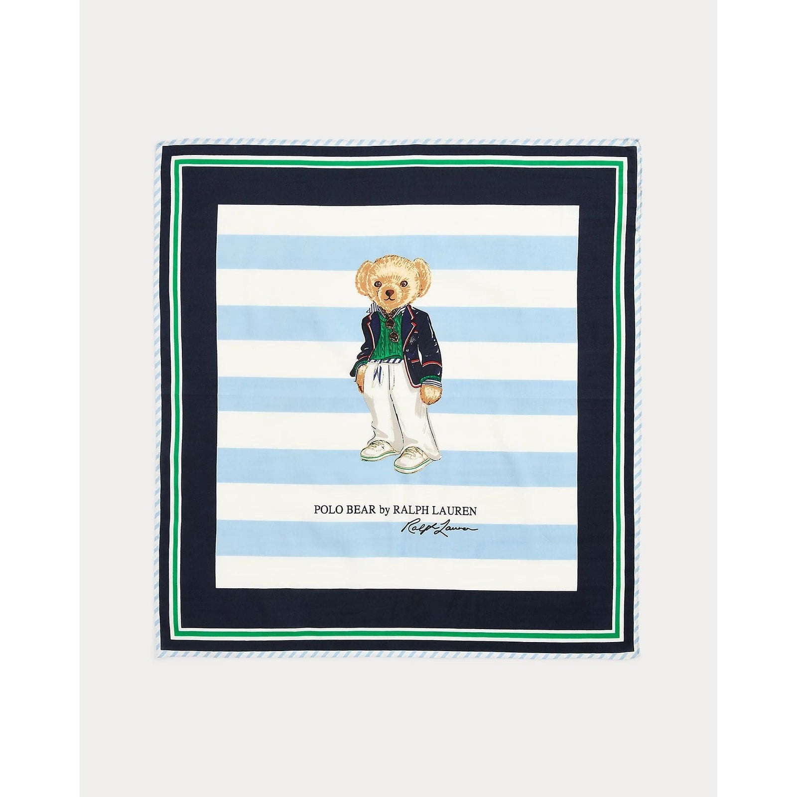 POLO RALPH LAUREN POLO BEAR COTTON-SILK SCARF - Yooto