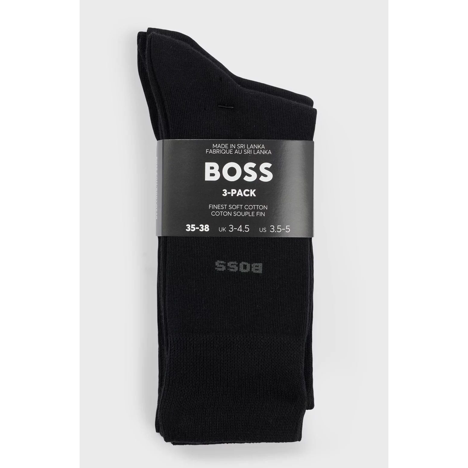 BOSS THREE-PACK OF REGULAR-LENGTH SOCKS IN STRETCH FABRIC