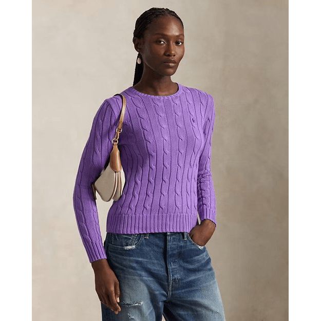 RALPH LAUREN Cable-Knit Cotton Crewneck Jumper