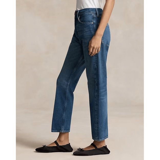 RALPH LAUREN High-Rise Relaxed Straight Crop Jean