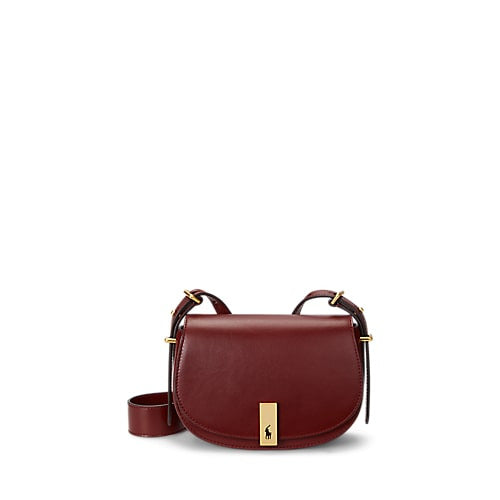 RALPH LAUREN Polo ID Calfskin Mini Saddle Bag