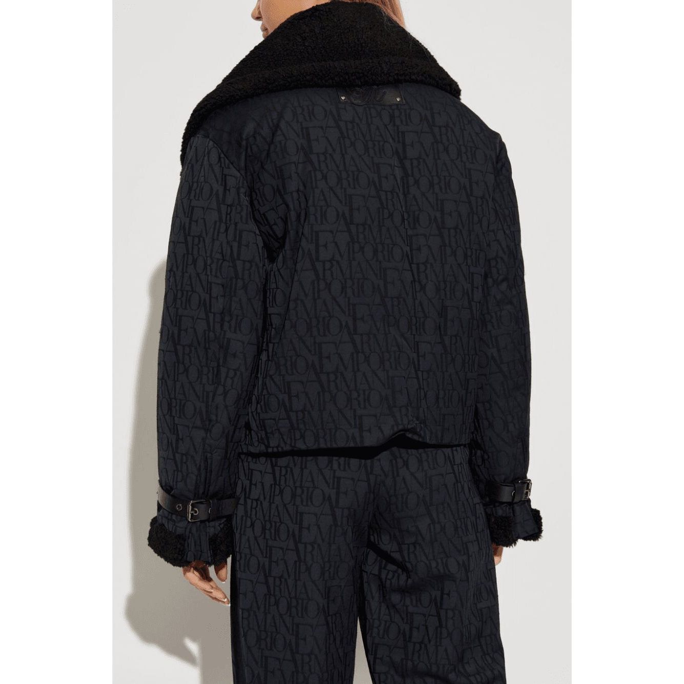 EMPORIO ARMANI fur-trim jacket