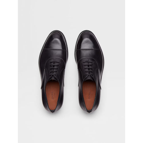 Load image into Gallery viewer, ZEGNA BLACK LEATHER TORINO OXFORD SHOES
