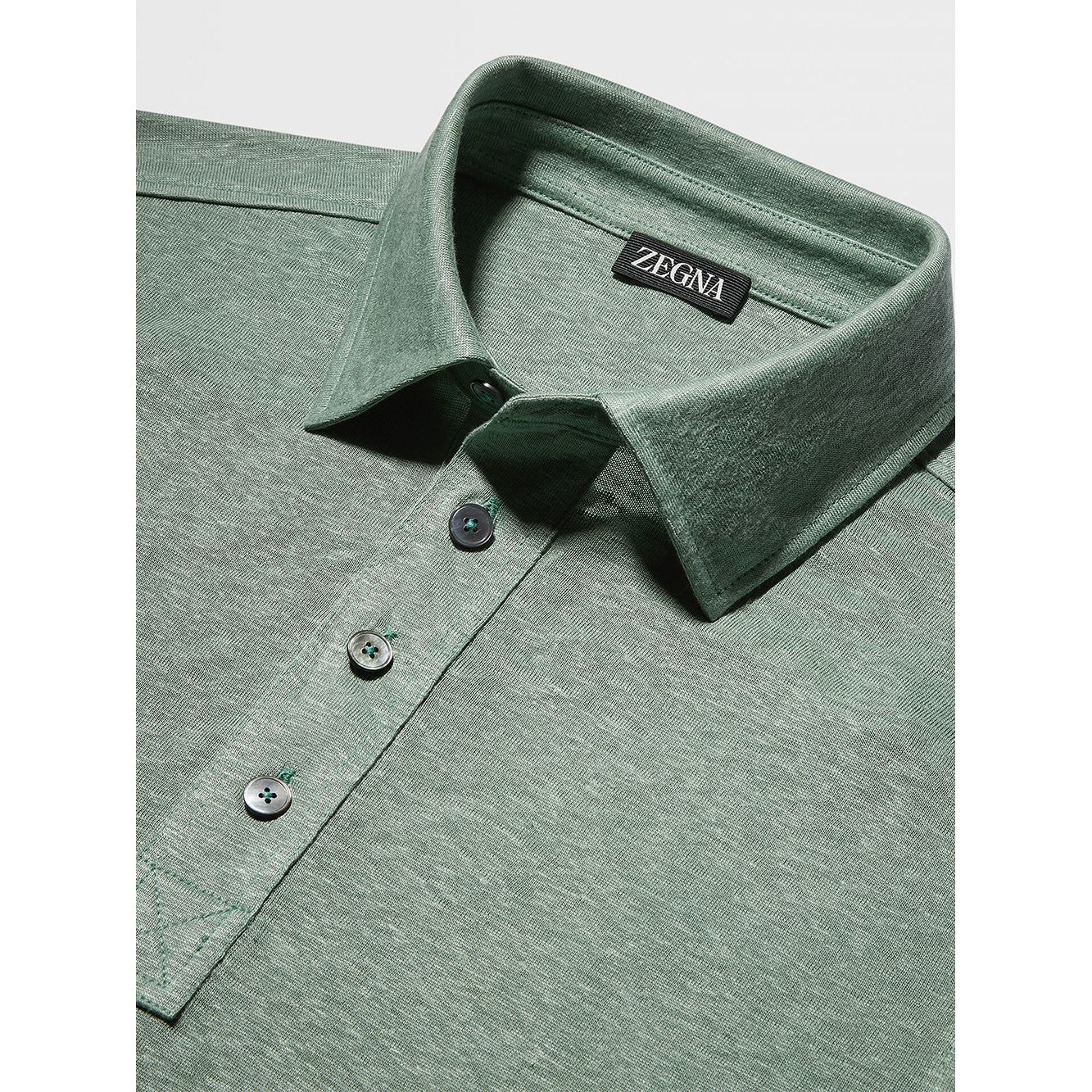 ZEGNA PURE LINEN POLO