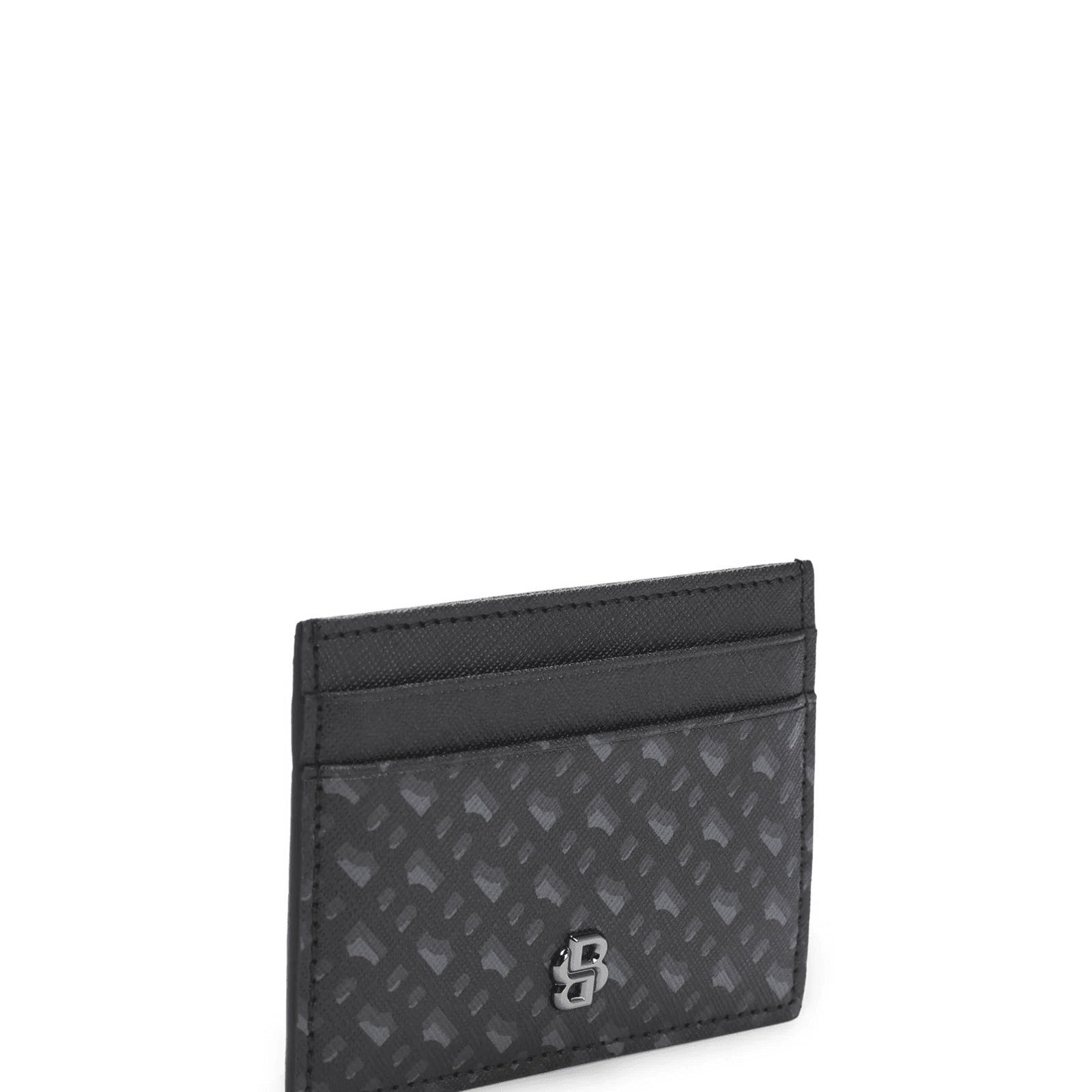 BOSS Monogram card holder with Double B trim