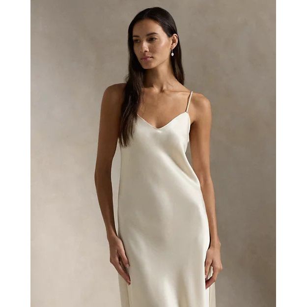 RALPH LAUREN Satin Midi Slip Dress